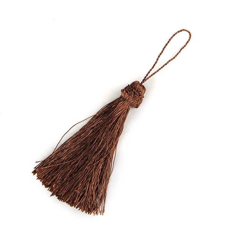 2Pcs Hanging rope Silk Tassels fringe sewing bang tassel trim key tassels for DIY Embellish curtain access