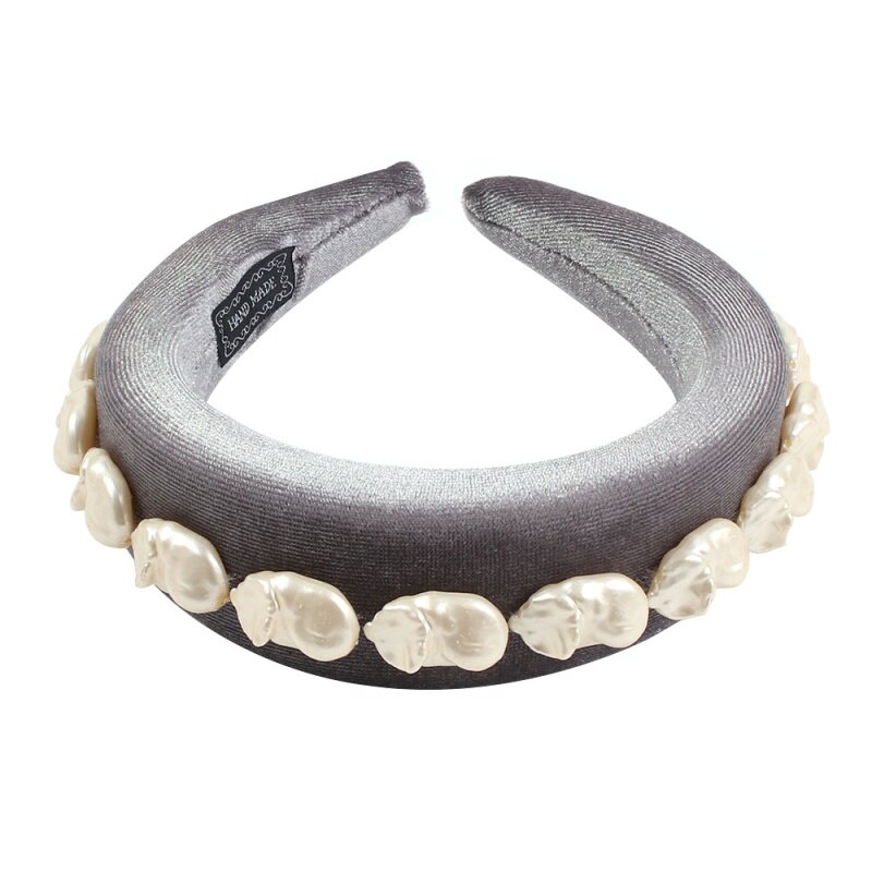 Candy Color Padded Wide Sponge Headband Glitter Velvet Hair Hoop Party Stretchy Thick Hairband Ladies Bezel Headpiece: 16