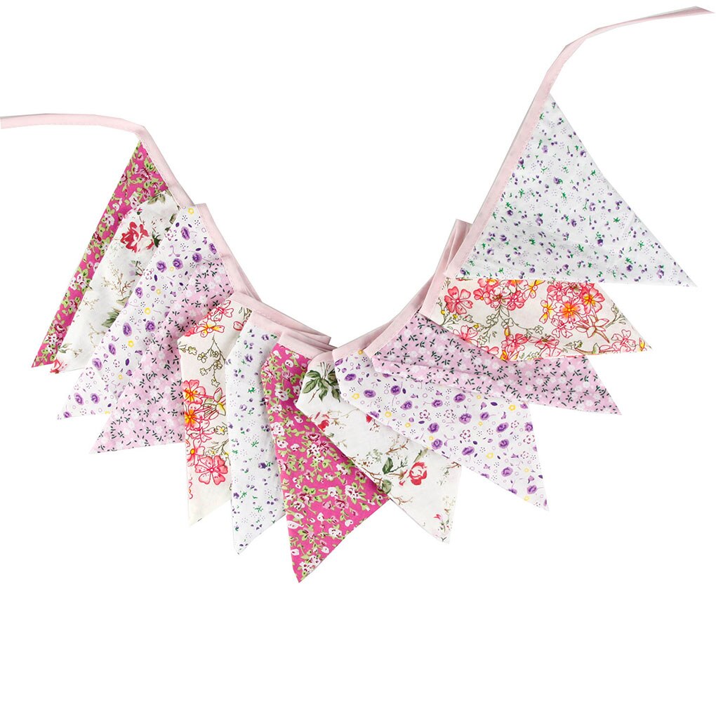 Birthday Bunting Banner Wedding Children'S Birthday Home Party Baby Shower Festival Cotton Pennant Decoration Accessories