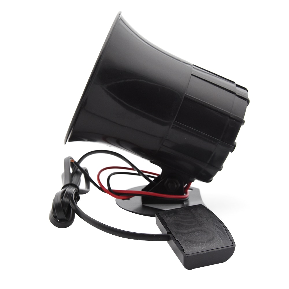 3 Tone Sound Loud Car Horn Motorcycle Warning Alarm Police Fire Siren Horn Speaker Automotive Accessories Moto Loud Horns Black