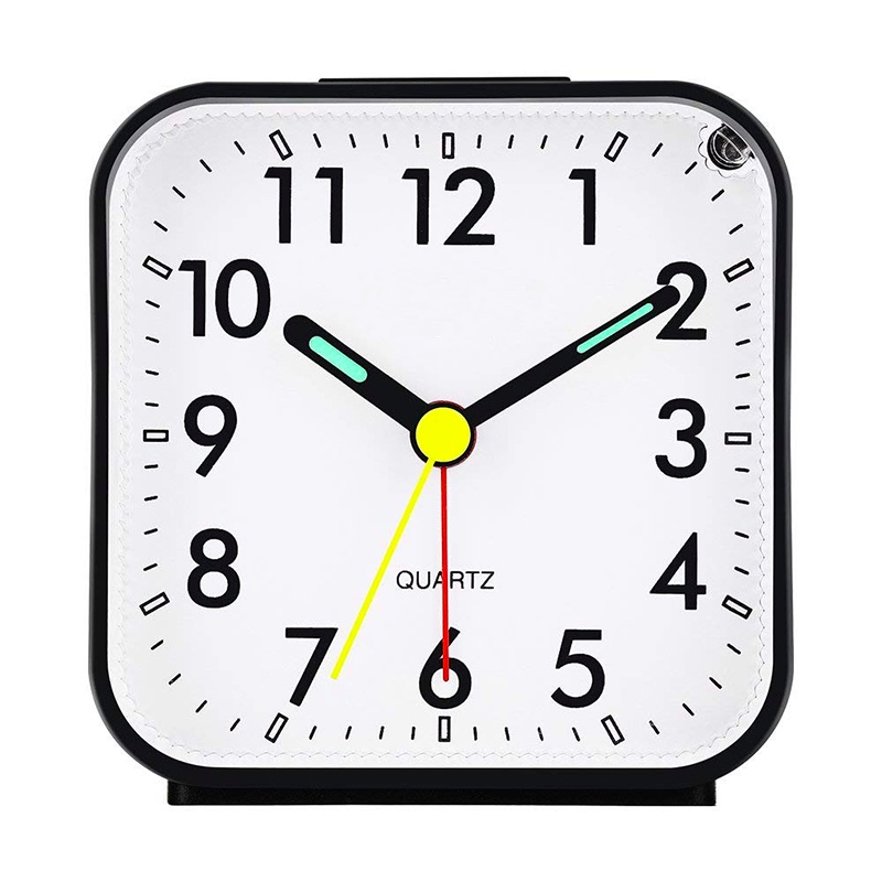 Silent Alarm Clock Electronic Digital LED Night Luminous Children's Alarm Clock With Sound Snooze Function Table Desktop Beside: Black