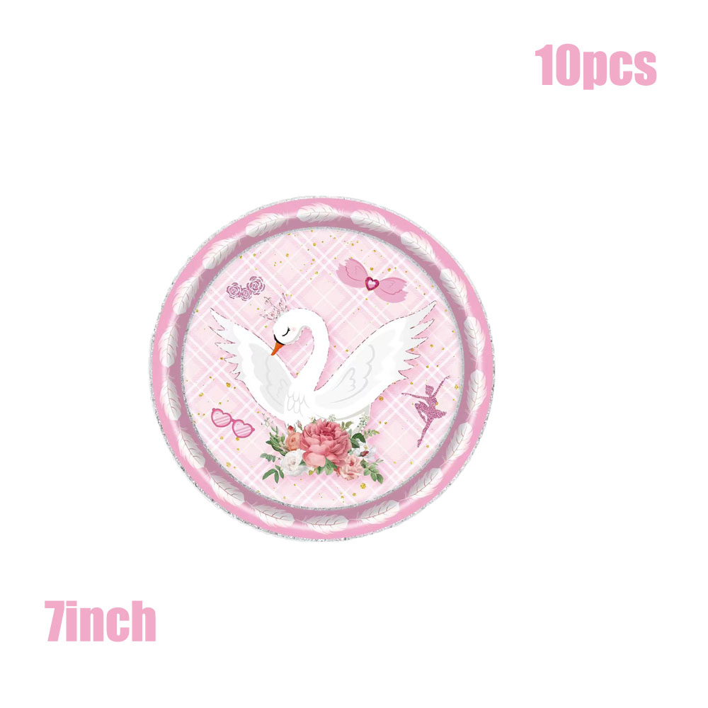 nuovo rosa cigno balletto tema festa Stoviglie usa e getta Piatti di carta Tovaglioli principessa ragazze Felice compleanno festa arredamento: Oliva