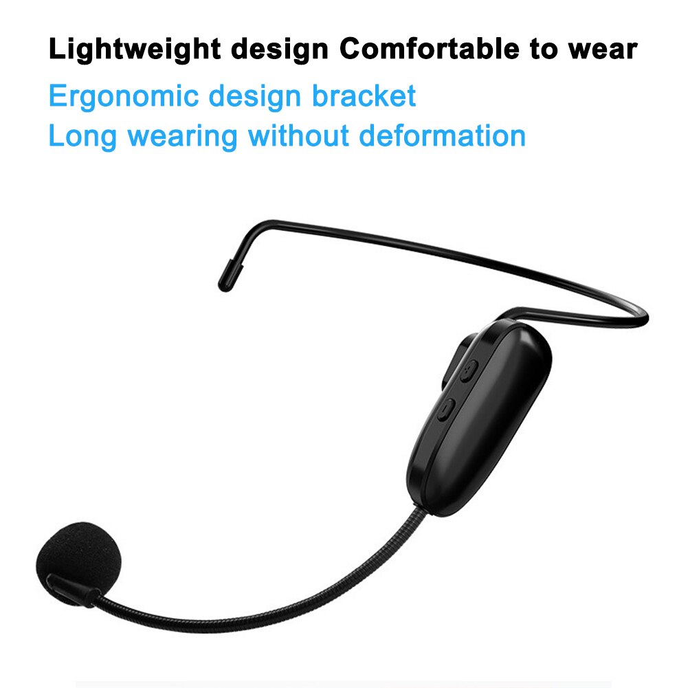 3.5 To 6.5mm UHF Wireless Microphone Public Speaking Microphone For Teaching Headset Microphone Set Voice Amplifier