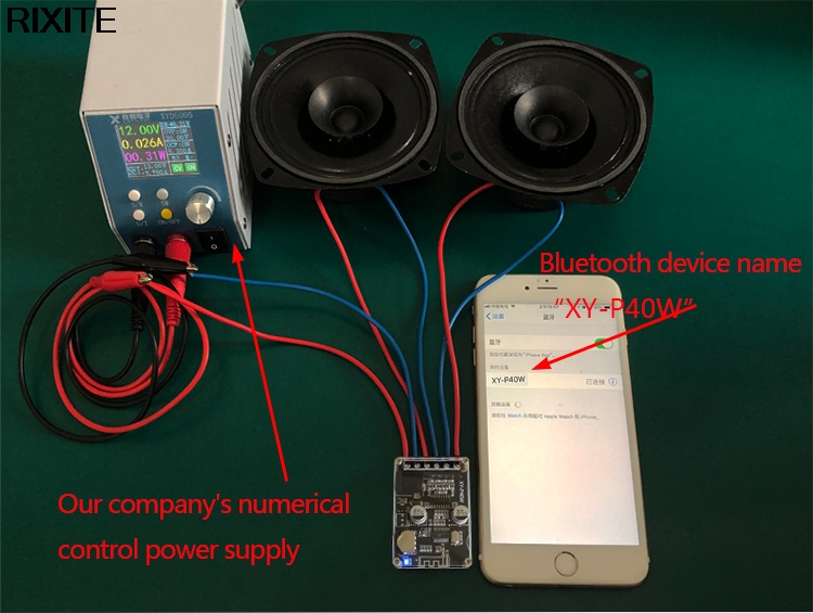 Bluetooth 5.0 stereo moc dźwięku płyta wzmacniacza 40Wx2 odbiornik Bluetooth DC 12/24V XY-P40W