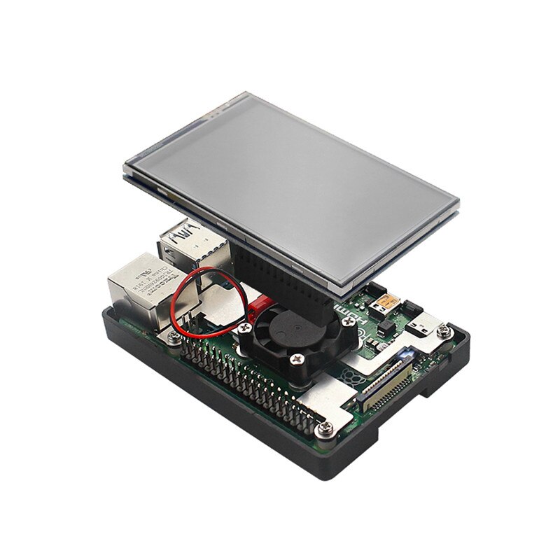 RPi4 3.5 inch 125MHz SPI TFT LCD Display Touch Screen + ABS Case For Raspberry Pi 4 Model B 3B+