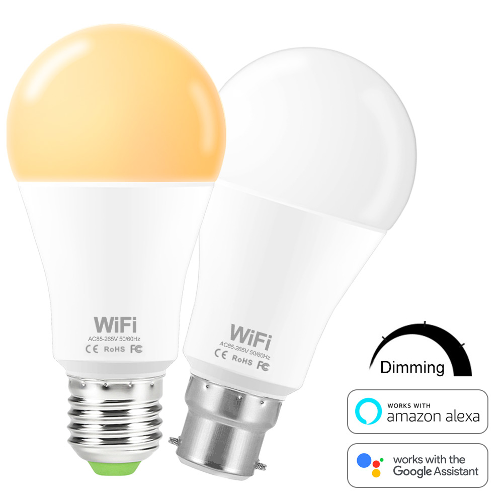 WiFi Smart LED Gloeilamp Dimbare Timing energiebesparende APP Afstandsbediening Werk Met Alexa Echo Google Home E27 b22 Slimme Lamp