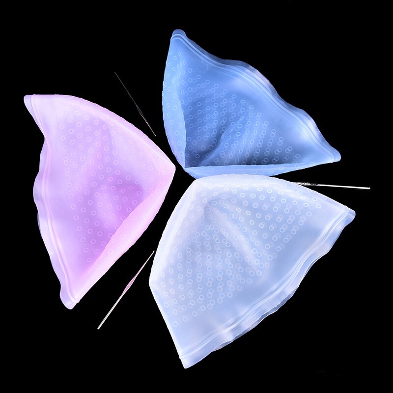 Silicone beanie hat Highlighting hair dye kit hairdressing tool Reusable hat women/men shower dye cap Hair Dyeing cap Wicks set