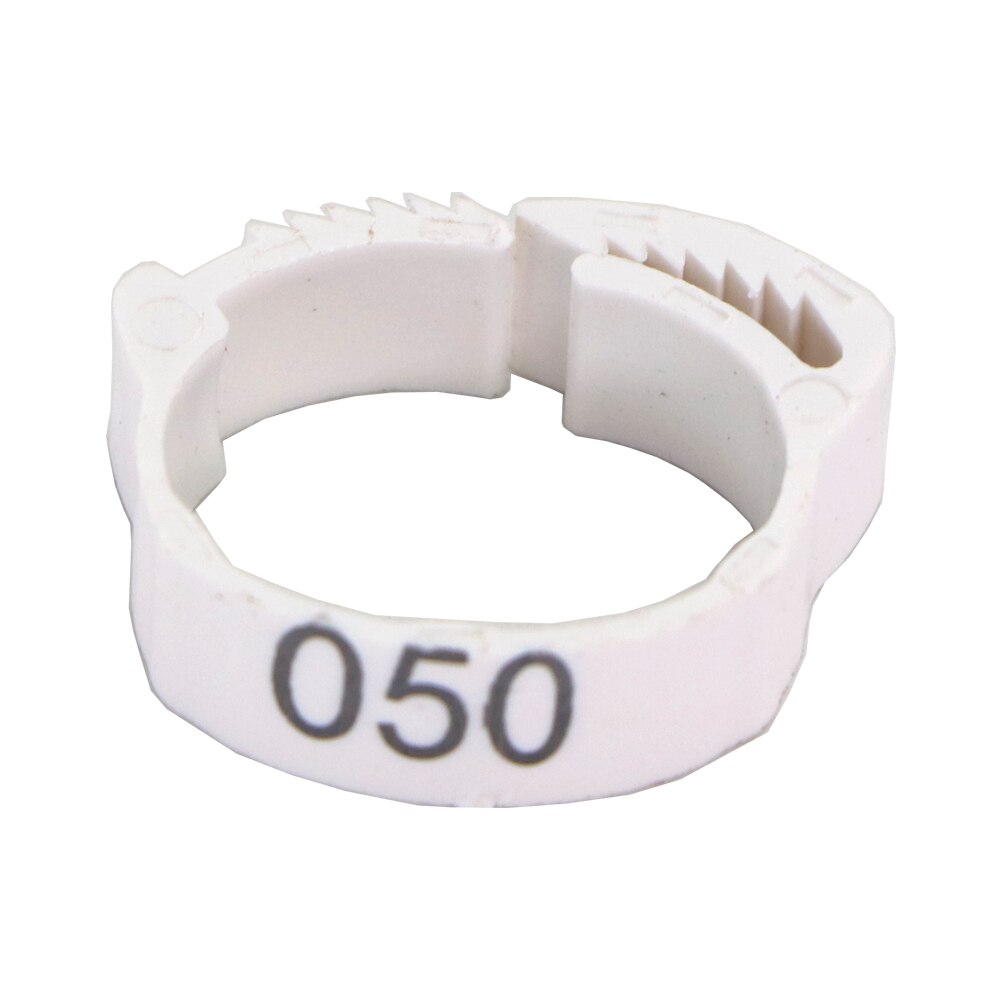 Brasmoyu 30Pcs Verstelbare Kip Voet Ringen Binnendiameter Size 2 ~ 2.4Cm Kip Gevogelte Flexibele Intrekbare Voet Ring 6 Kleuren: White 30PCS