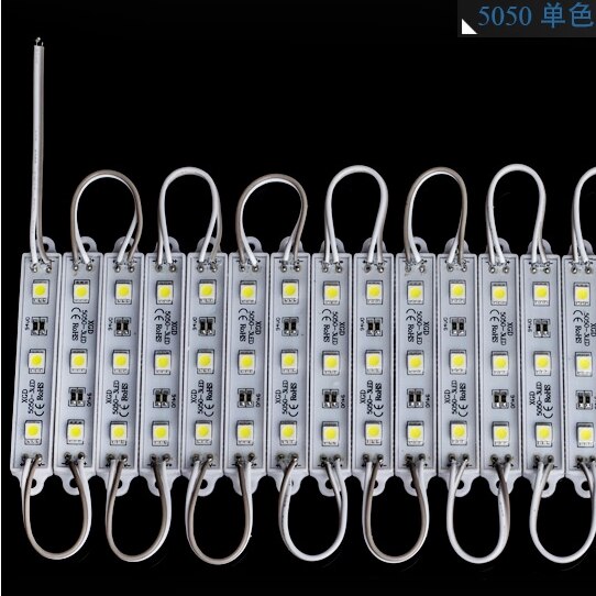 5050 3 LED Modules 40pcs Yellow/Green/Red/Blue/White/Warm White/RGB Waterproof IP65 DC12V LED Light Free Ship