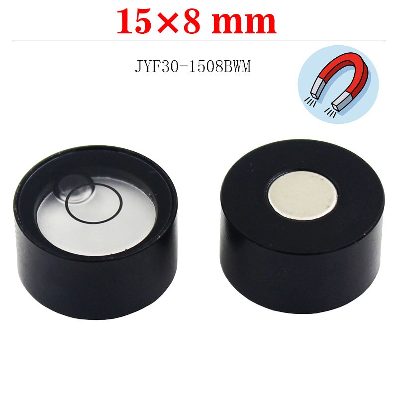 QASE 15*8 mm Round Circular Bullseye Spirit Level Bubble Bubble Leveler Measurement Instrument Magnetic Available