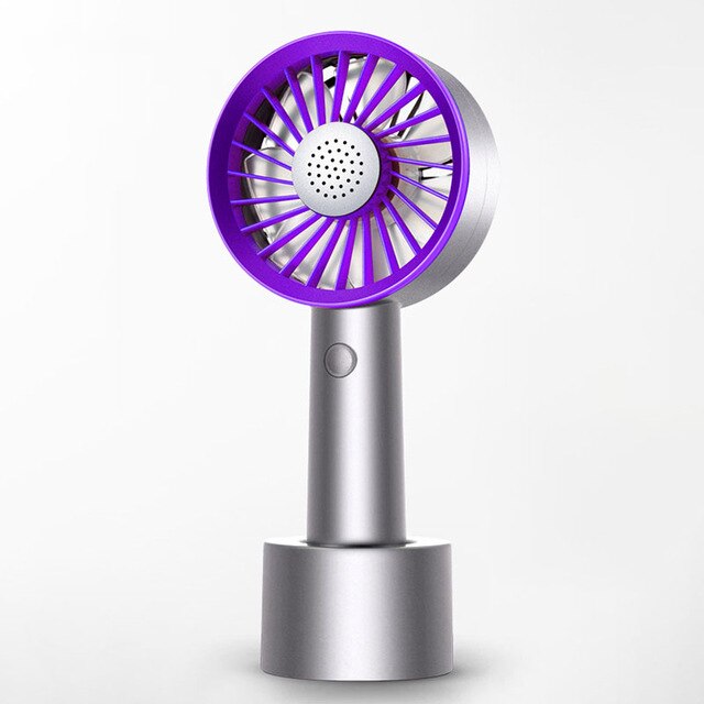 USB Cooling Portable Mini Fan Portable Rechargeable Super Mute Handheld Electric Table Air Cooler Stand Fan Ventilador: Blue