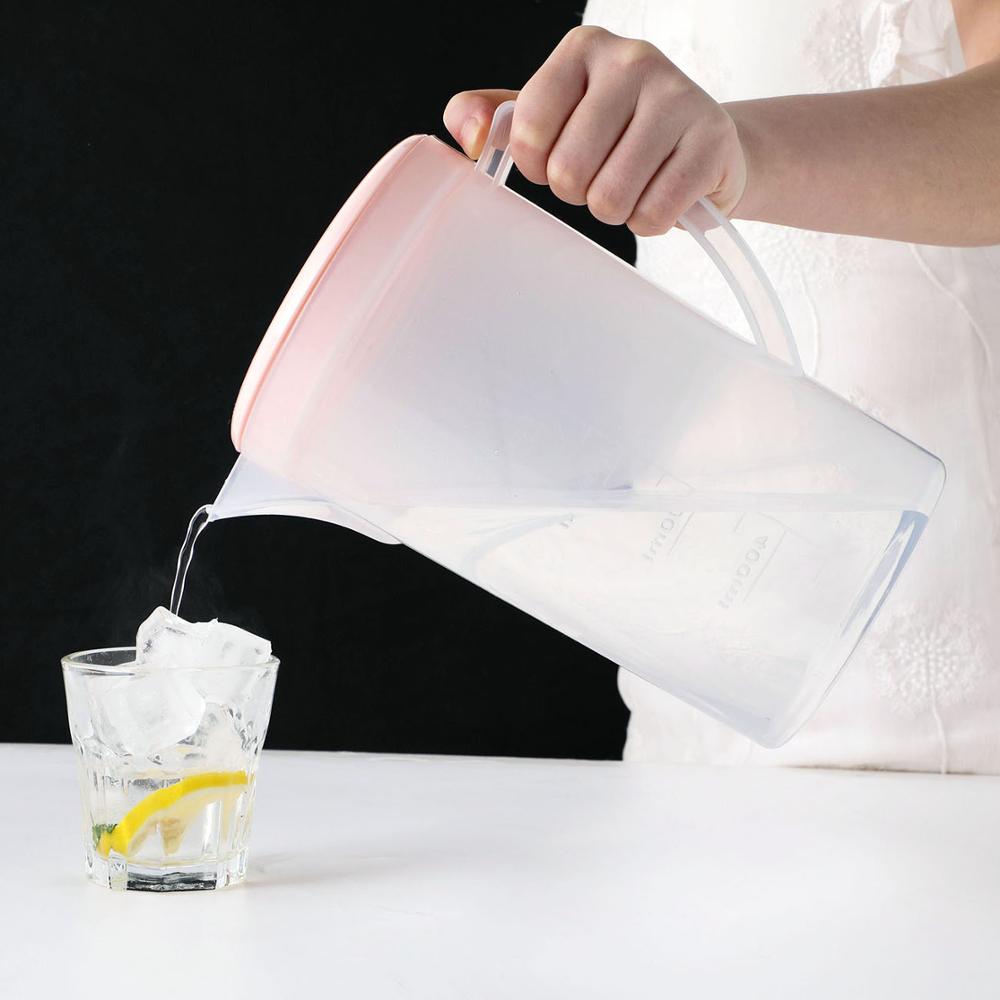 2000ml Plastic Juice Water Bottle Jug Drinkware Large Capacity Bottles Pot Heat Resistant Water Pitcher Household