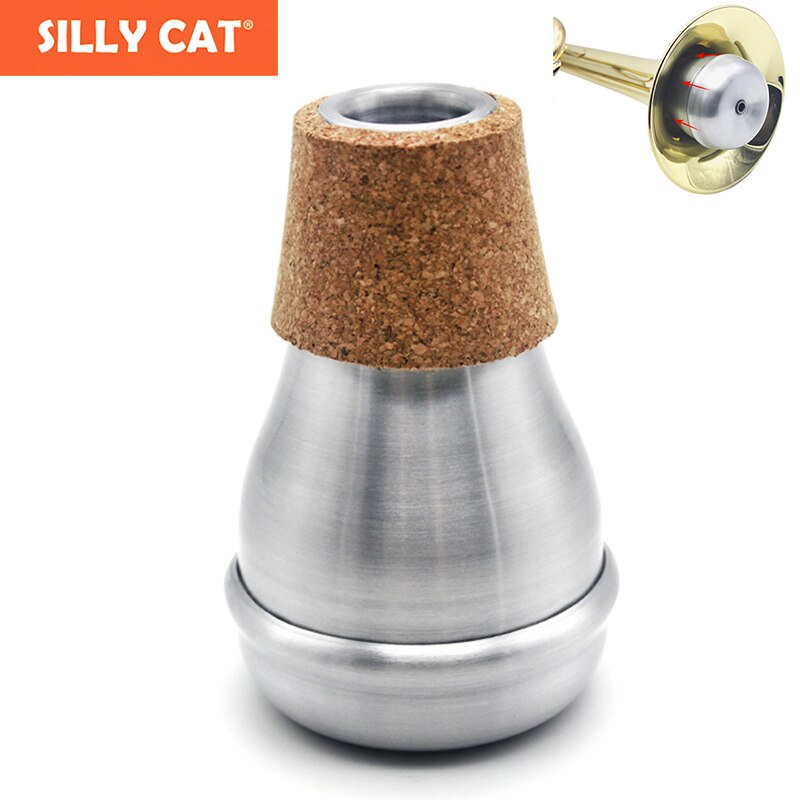 Trumpet Mute sound musical aluminum Trumpet Mute Silencer for Jazz Blues Pop music for Practice Beginner