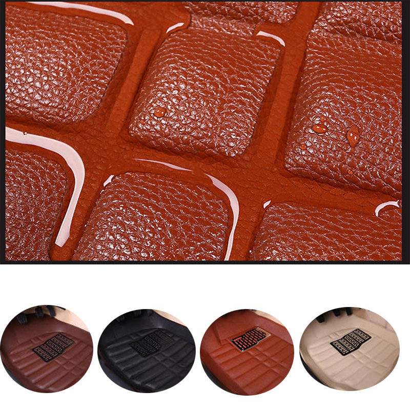 leather car floor mats for Peugeot All Model 3008 206 307 207 408 308 508 301 4008 RCZ 301 Car Styling Accessories Foot Pad
