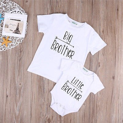 Broertje Baby Boy Romper Bodysuit Grote Broer T-Shirt Tops Bijpassende Outfit Korte Mouw O-hals