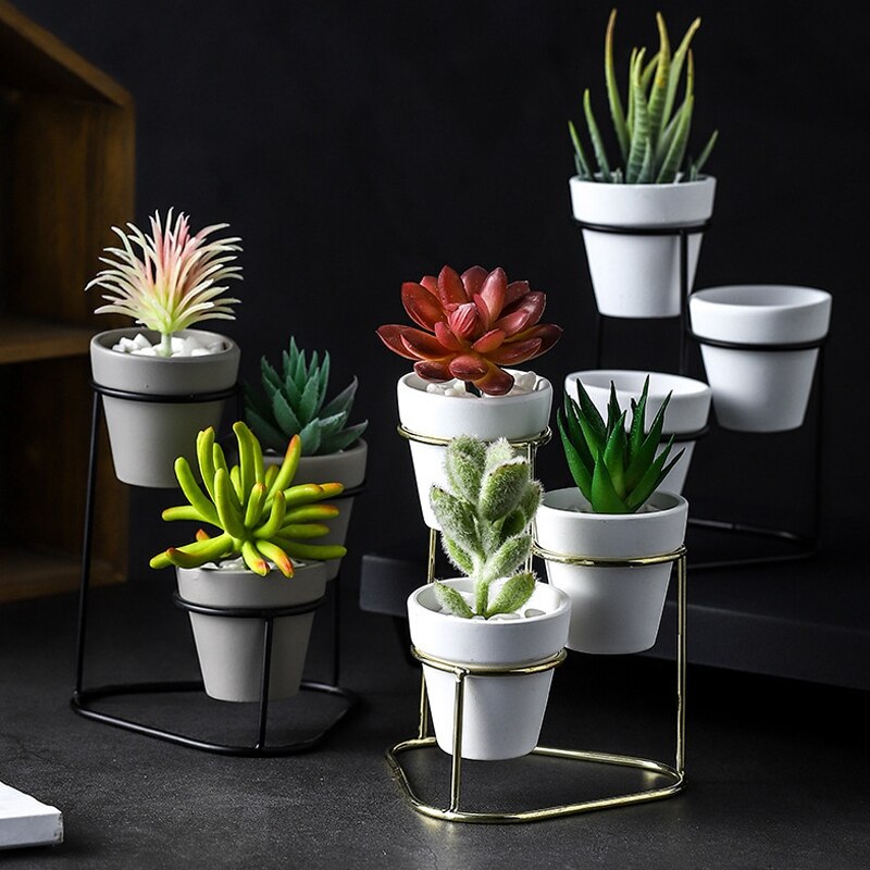 Styl skandynawski dom mini wysokiej jakości kwiaty garnki prosty ogród kryty nowoczesny regał wystawowy roślin