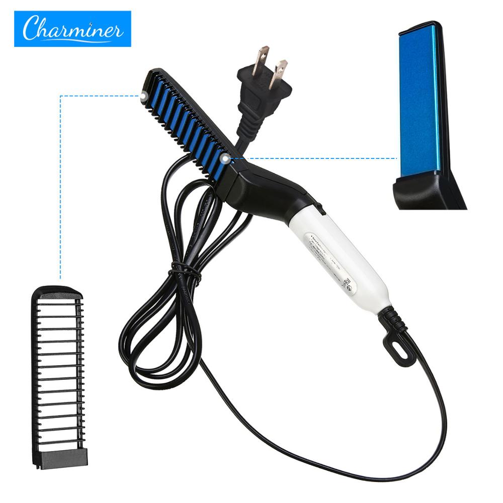 Multifunctional comb brush beard straight hair straightening machine electric beard straightening comb men high speed hair salon: Default Title