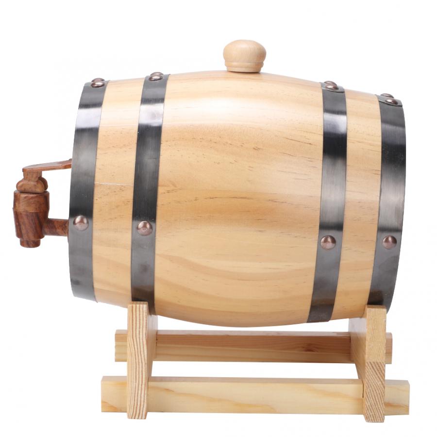 Baril de bière en bois de pin 1,5l | Mini baril de bière en bois de pin, fût de vin, équipement de brassage de bière en bois, Bar d'hôtel, baril de bière décoré