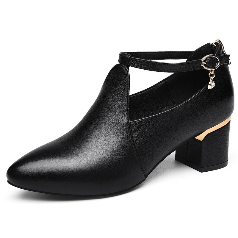 Dames blote laarzen puntige neus pumps middelhoge hakken nette schoenen vierkante hakken roma damesschoen gladiator botas mujer 8761l