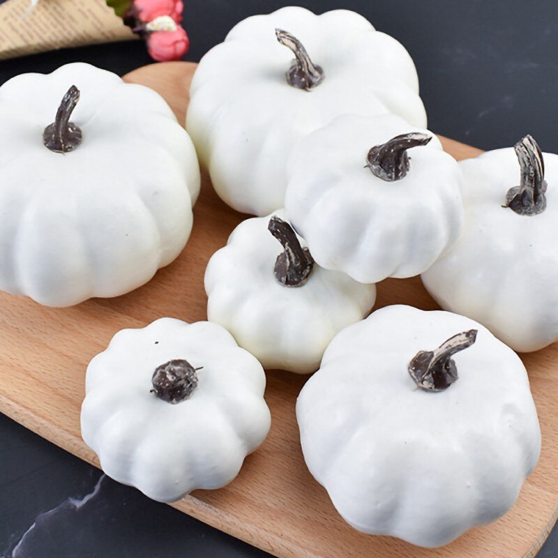 Artificial Pumpkins Lifelike Simulation Artificial Pumpkins 12 Pcs Festive Wedding Halloween Party Home Deco DIY Craft