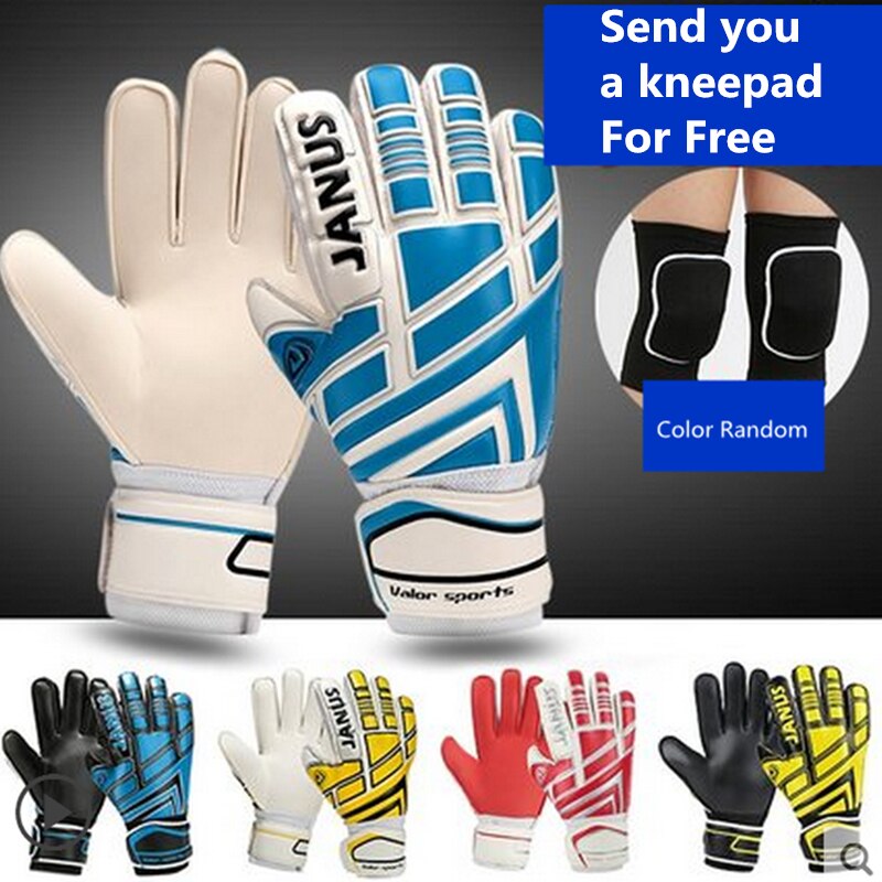 Football Gloves Goalkeeper Finger Protection Thickened Latex Soccer Goalie Gloves Goalkeeper Gloves Children Adult