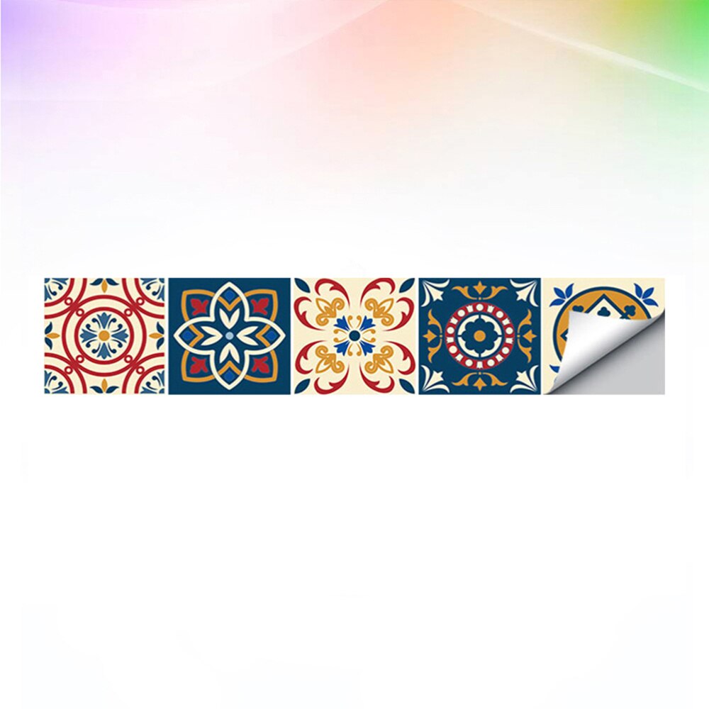 Splicing Wallpaper Border Sticker Simulation Tiles Waist Line Wall Sticker Self Adhesive Border Decal for Bathroom Ki: As Shown 2