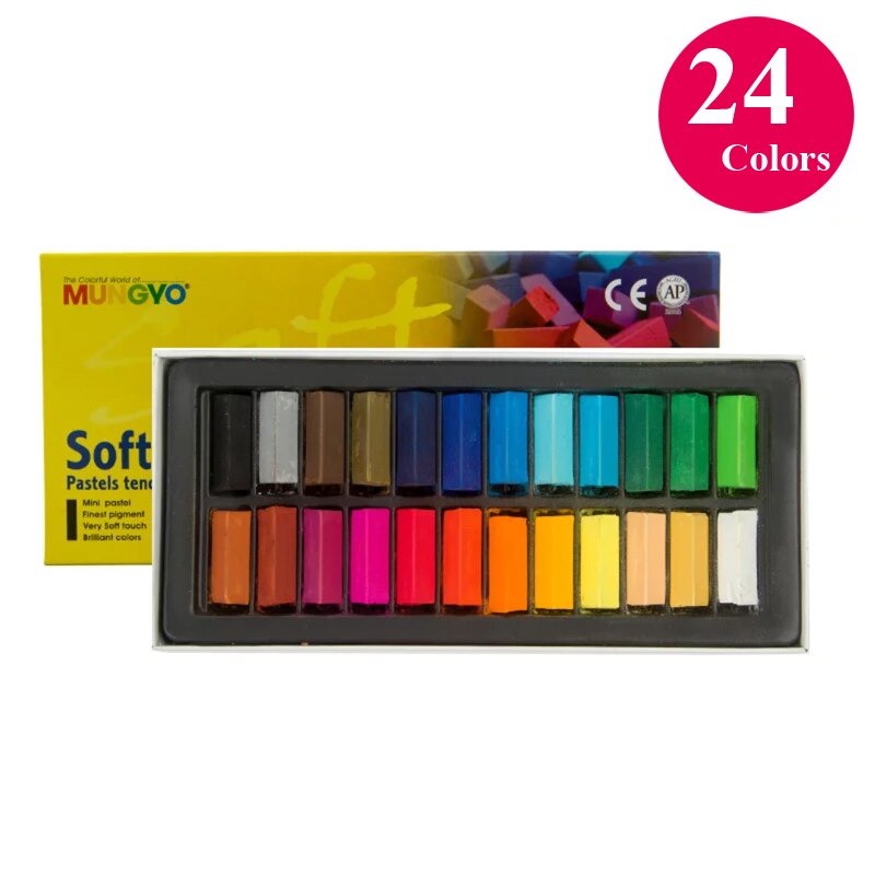 Mungyo Mini Soft Pastel 24 32 48 64 Colors Crayon Chalks for Artist Student Graffiti Painting Pen School Stationery Art Supplies: MPS-24 Colors