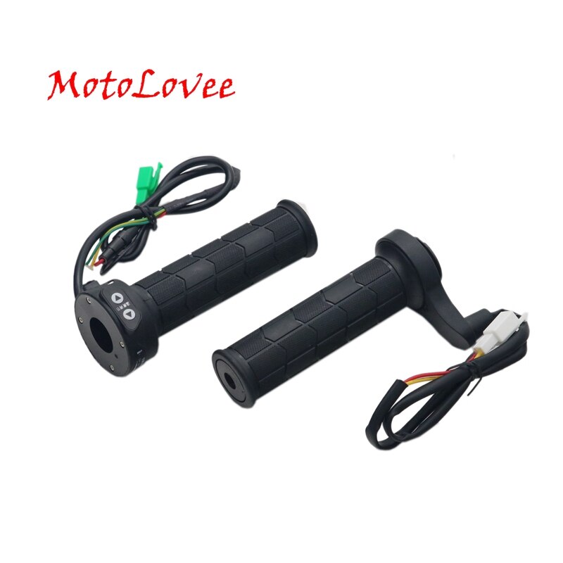12V 22mm Motocross Manopole a caldo Impugnatura riscaldata per moto Acceleratore in gomma regolabile Impugnatura elettrica ATV Scaldini manubrio bici