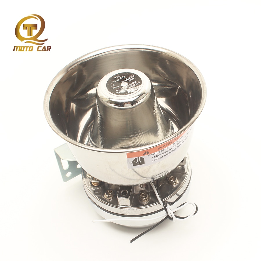 Haut-parleur universel en acier inoxydable 300W, 1 pièce, corne Super forte, sirène de Police, 11 OHM 12V, pour voiture, bateau, Train et camion, alarme