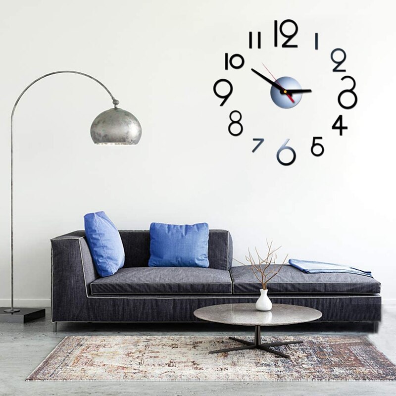 Wall Clock Acrylic 3D DIY Big Decorative Kitchen Clocks Acrylic Mirror Stickers Wall Clock Home Home Decor