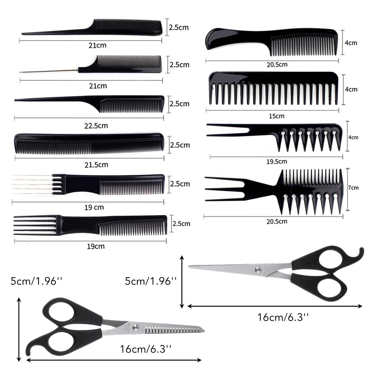 PRO Salon Barber Comb Apron rechargeable wireless electric hair clipper men's shaver nose hair trimmer Hairdressing Scissors Set