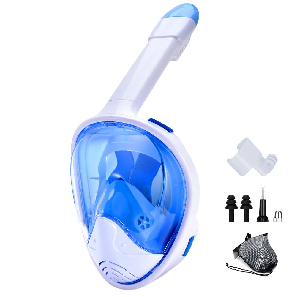Volledige Gezicht Snorkel Masker Met Afneembare Camera Mount, snorkelen Zwemmen Duiken Masker Wide View Anti-Fog Anti-Lek Voor Volwassen Kinderen: Bordeaux / L/Xl