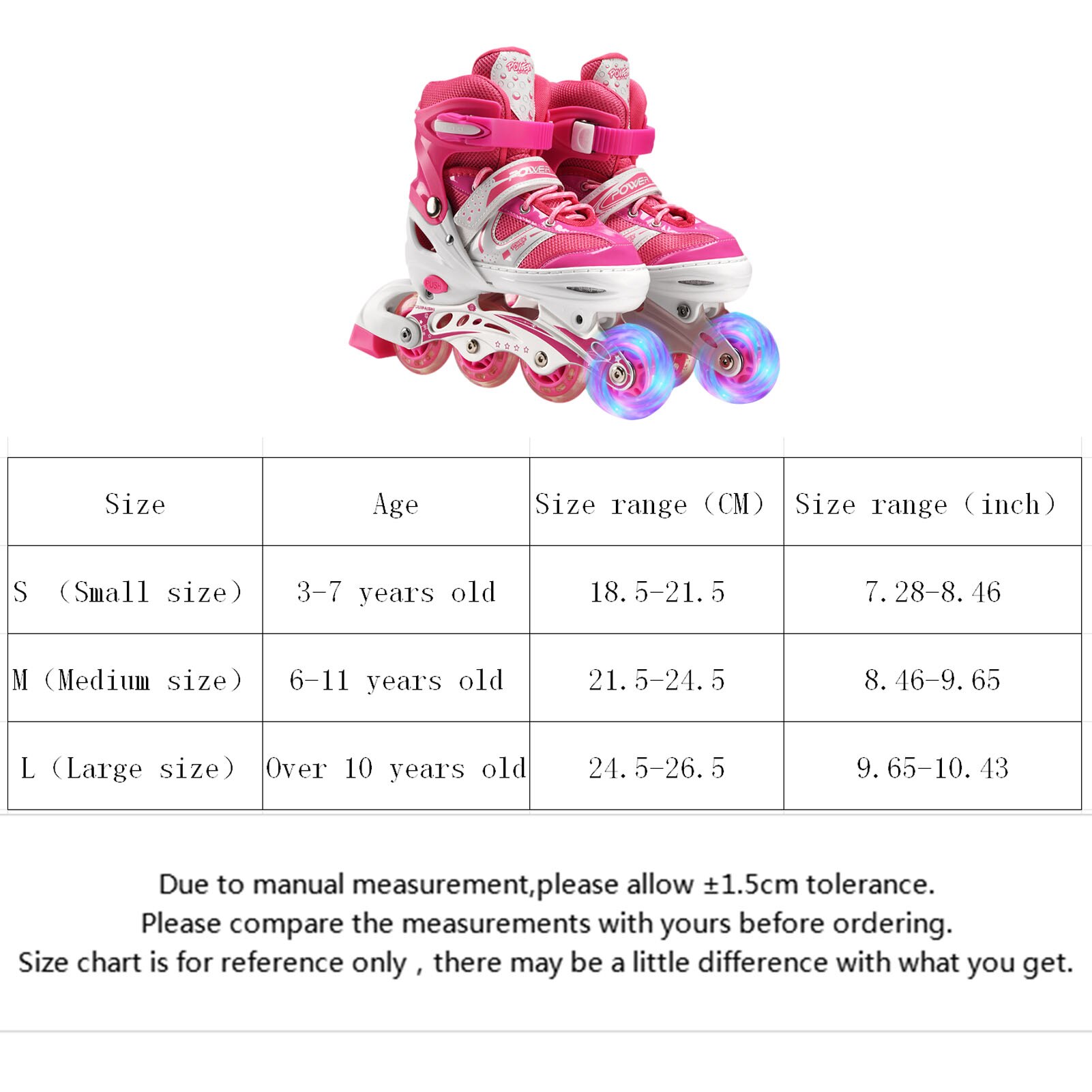 Full Flash Roller Skates Children Boys And Girls Inline Roller Skates Beginner High Elastic PU Roller Skating Adjustable