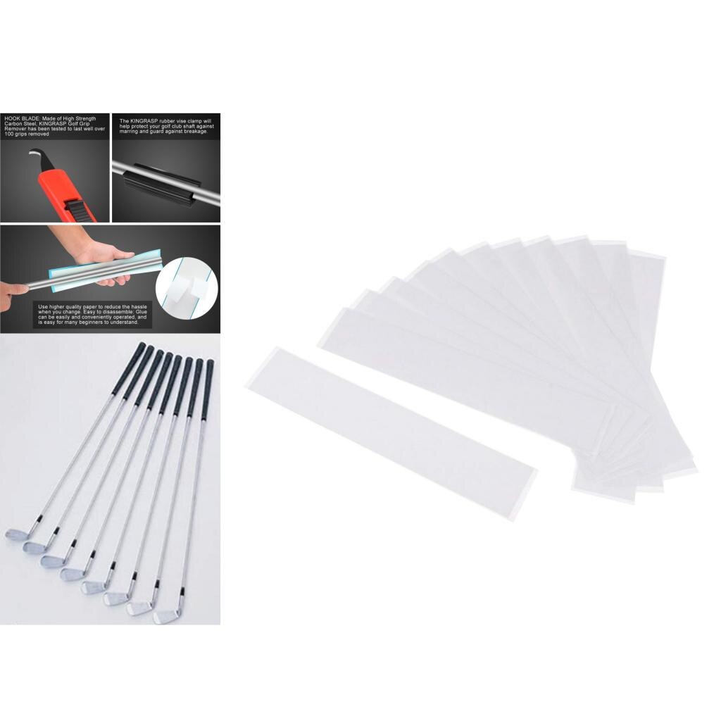 12pcs 22x5cm Double Sided Grip Tape for Golf Club Regripping Caring Maintain