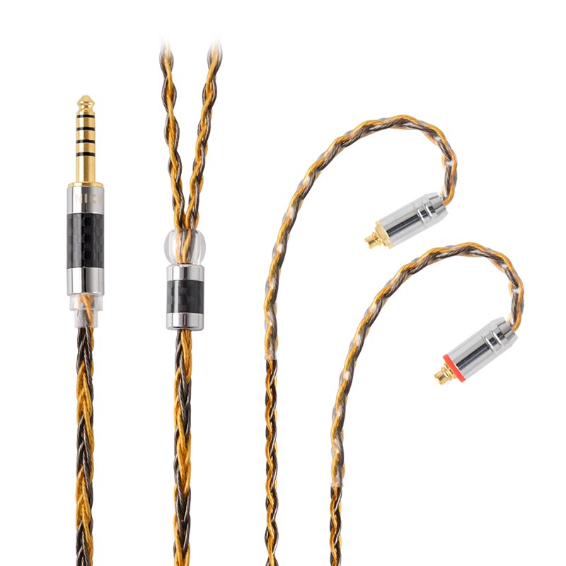 NICEHCK C8-1 8 núcleo plateado y cobre Cable de auriculares mezclado 3,5/2,5/4,4mm MMCX/NX7 Pro/QDC/0,78mm 2Pin para DB3 ST-10s: 4.4mm With MMCX