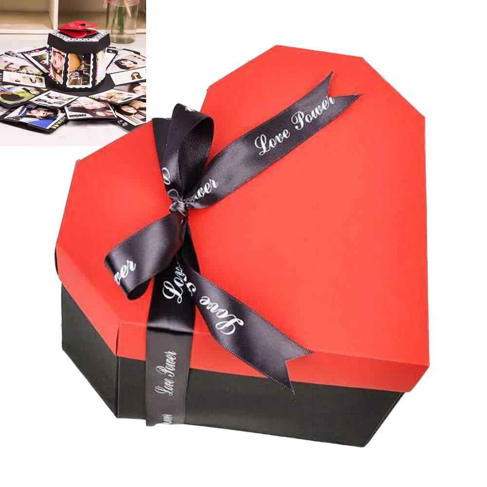 Paper Love Heart Explosion Box Self-adhesion Handmade Folding Photo Album Box Multi-Layer Scrapbook
