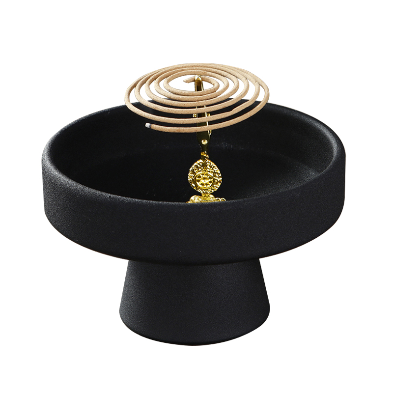 Ceramic Incense Burner Golden Metal Lotus Incense Holder Crocodile Clip Incense Holder Incense Tray Ash Catcher: Default Title