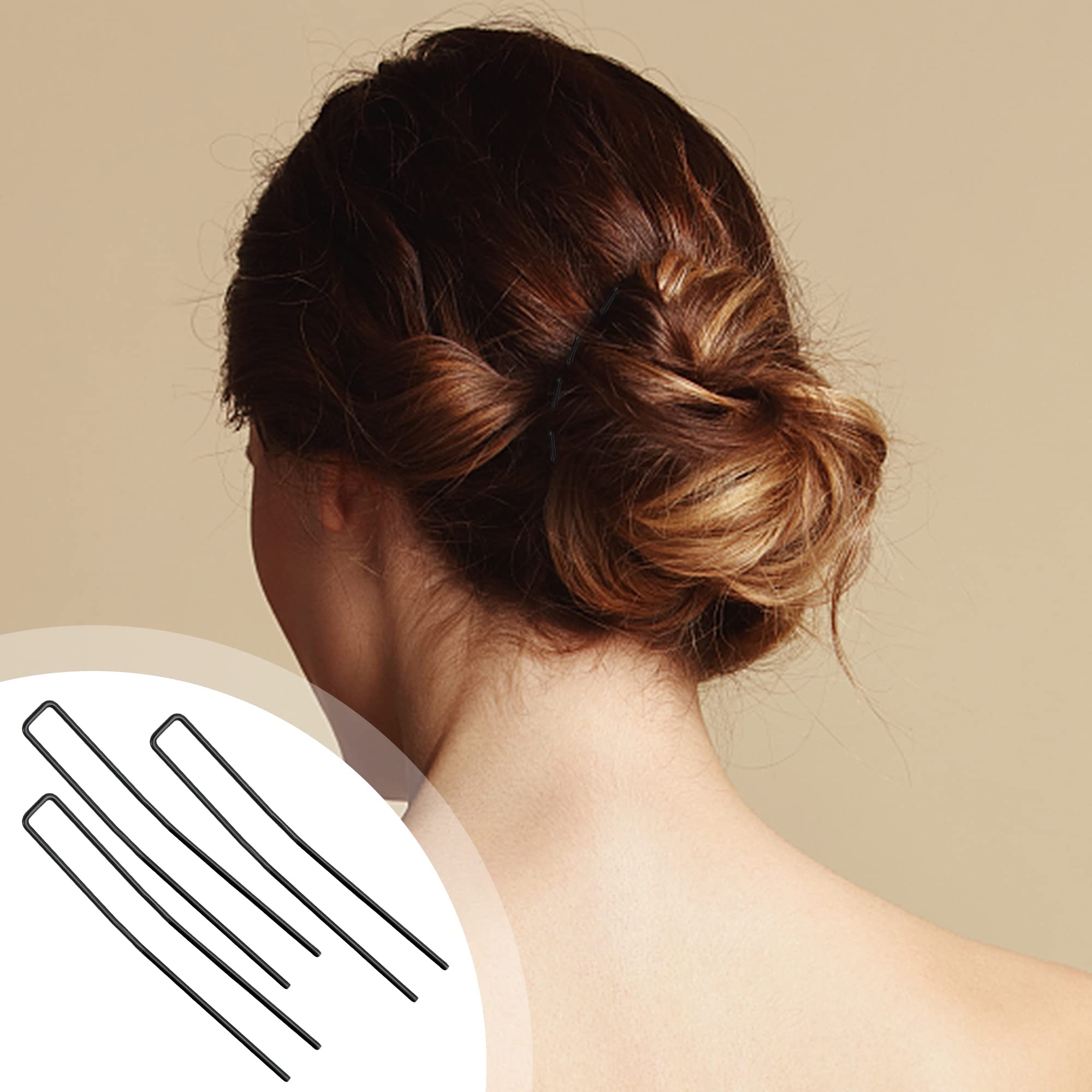 Nuevas pinzas de Metal en forma de U para el cabello, horquillas de Ballet, empuñaduras de Metal para peinar el cabello, pinzas para moño de pelo negro y marrón para mujeres y niñas