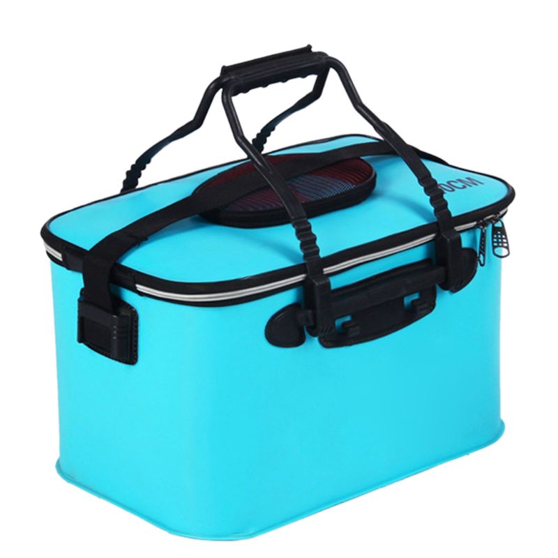Live Fish Bucket Fishing Box EVA Outdoor Fishing Gear Large Portable with Handle Waterproof Folding Buckets W0YB