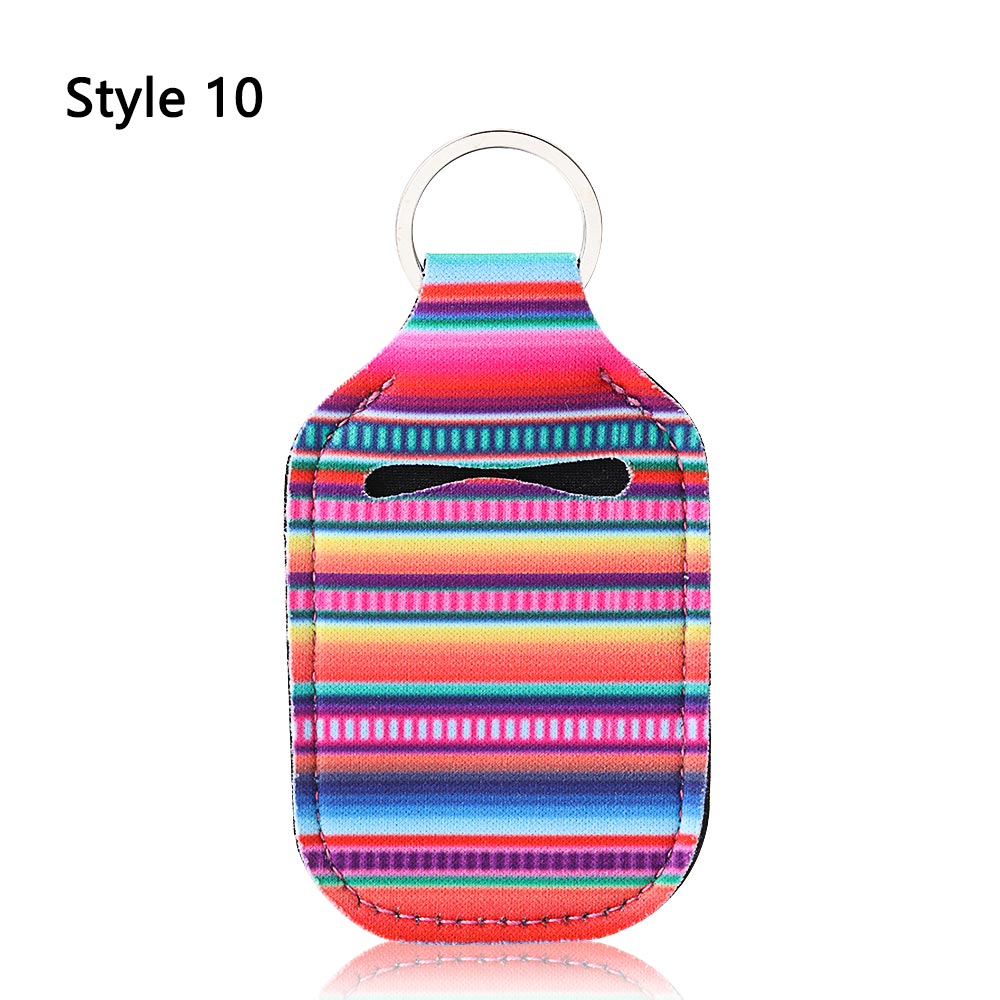 Empty Travel Bottle Keychain Holder Refillable Containers Reusable Bottles with Keychain Carriers 30 ml Flip Cap Bottle Cover: style 10
