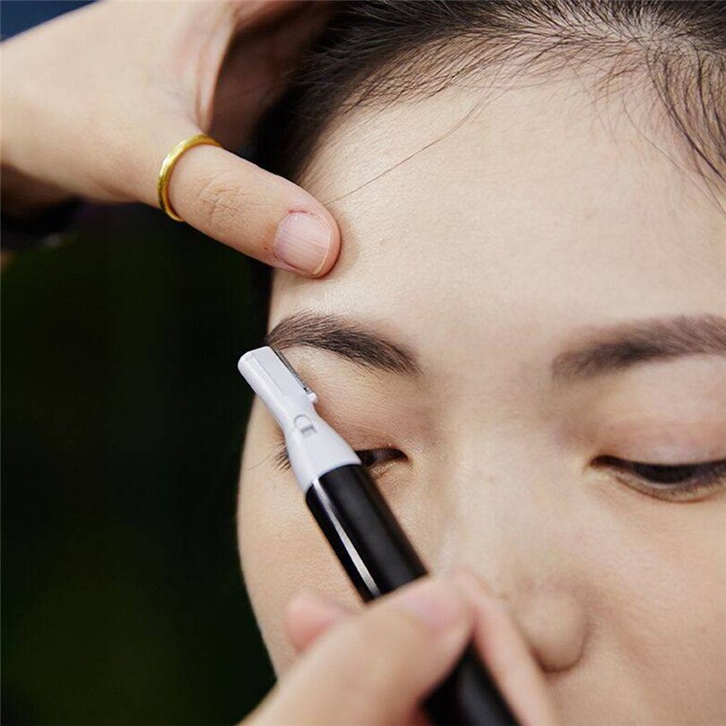 1 Pcs Wenkbrauw Trimmer Scheerapparaat Vrouwen Elektrische Haar Remover Wenkbrauw Shaper Pen Draagbare Facial Haar Scheermes Voor Neus Wenkbrauw haar