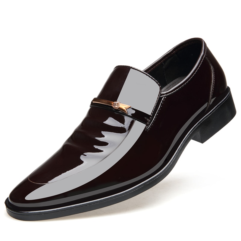 GOXPACER Männer Schuhe Formale Männer lässig Schuhe Spitz Geschäft Schuhe Aufzug Starke Ferse Metall Deko
