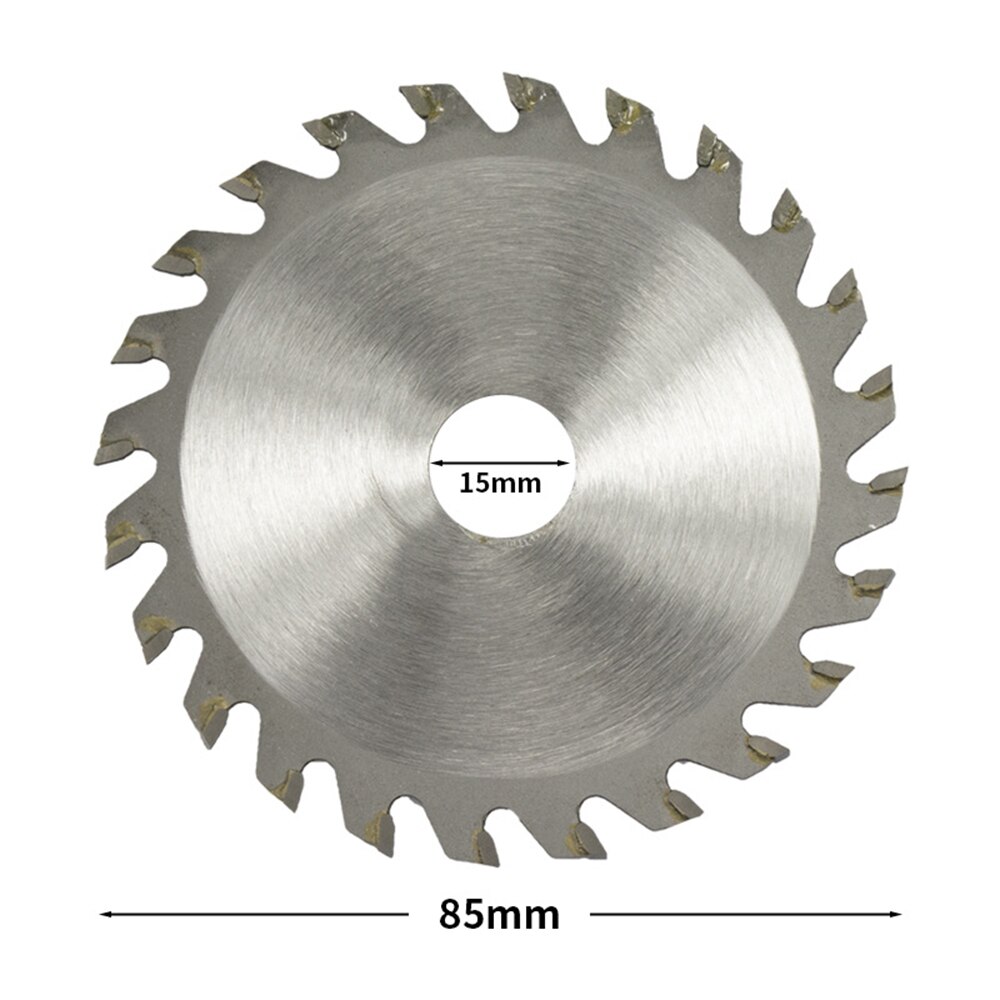 Disco de rueda de sierra Circular, diámetro interior de la hoja de corte de madera, diámetro interior de 10mm, 15mm, 85mm, 24 T, 1 Uds.: Inner diameter 15mm