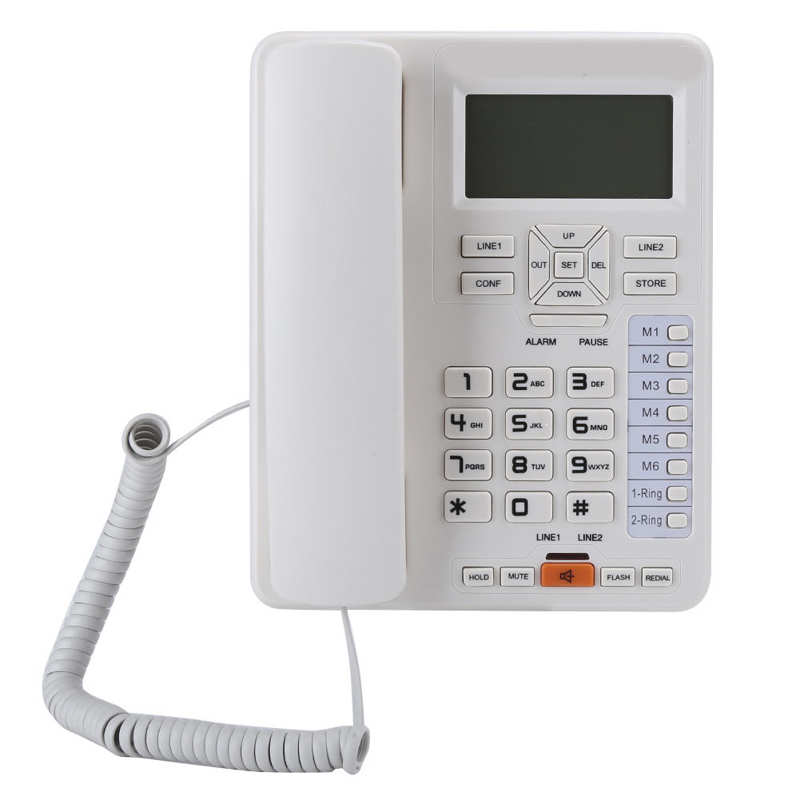 TC-6400 Business Office Telephone Caller Identification Hands-free Calls Landline White