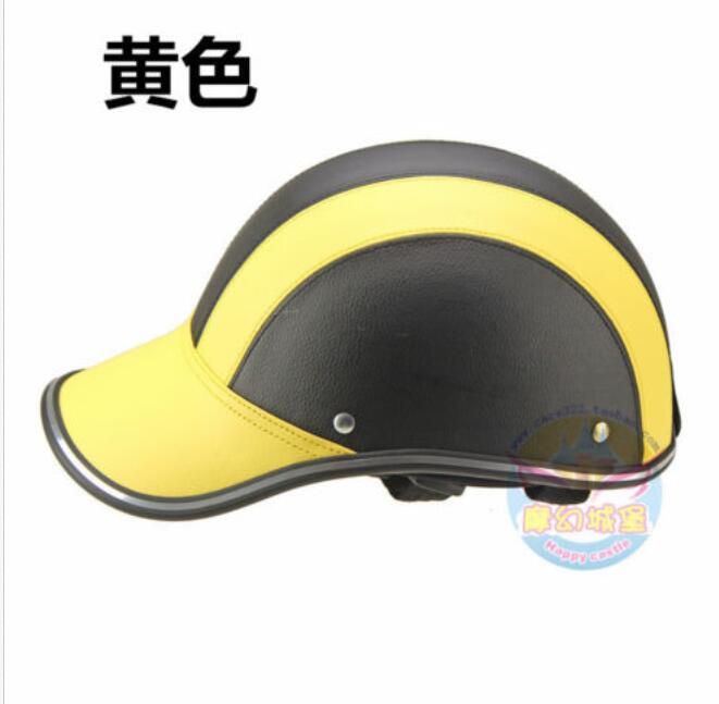 Motorcycle Half Helmet Summer Male And Female Light Weight: Yellow