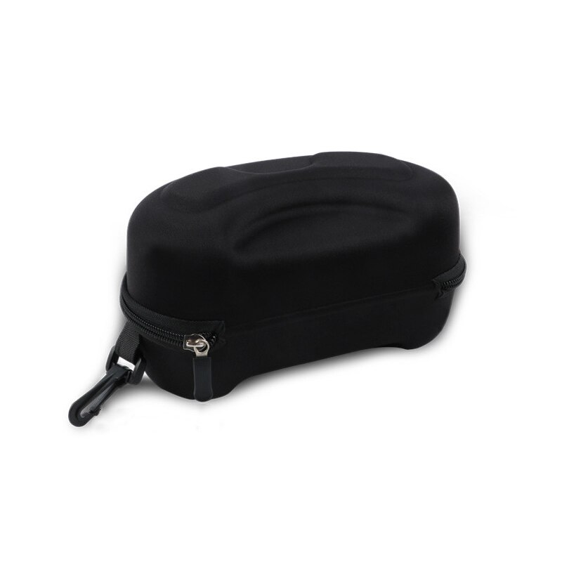 Vattentät bärbar eva skidglasögon skyddsfodral solglasögon bär dragkedja hård boxhållare med spänne krok svart: L