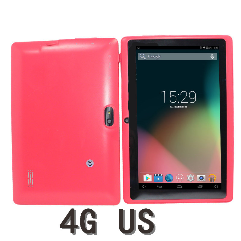 Originele 7 inch Tablet Pc Allwinner A33 Quad Core 4G Telefoontje Google Markt GPS WiFi FM Bluetooth wiFi Tabletten: Red 4G US
