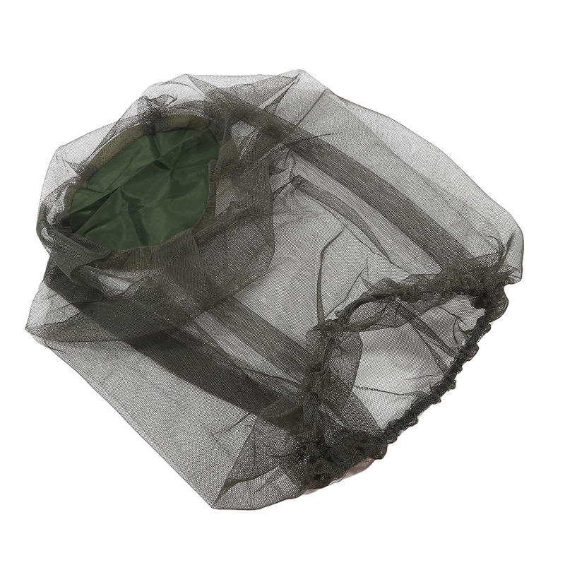 Muggennet voor het hoofd, insectennet voor de muts, bescherming tegen vliegen, muggen en andere insecten, gezichtsmasker voor nachtvissen