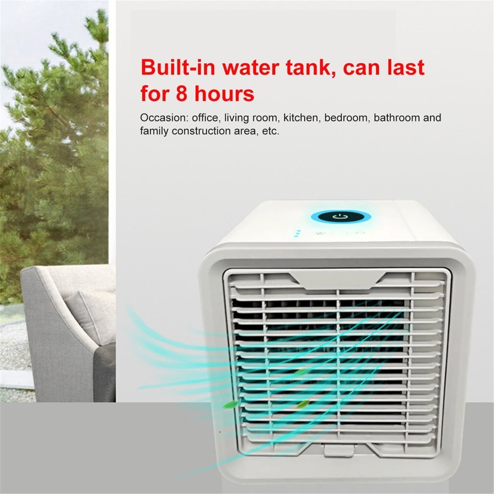 7 Light USB Mini Portable Air Conditioner Air Cooler Fan Desktop Space Cooler Personal Space Air Cooling Fan For Room Home