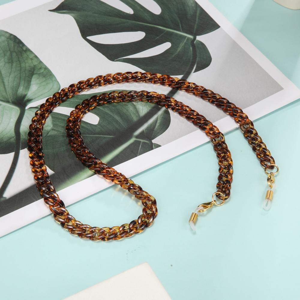 Skyrim – chaîne acrylique pour lunettes de soleil, porte-cordon, sangle de cou, pour femmes et hommes: Leopard - gold